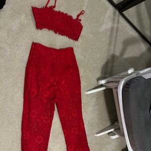 NBD 2 piece red outfit